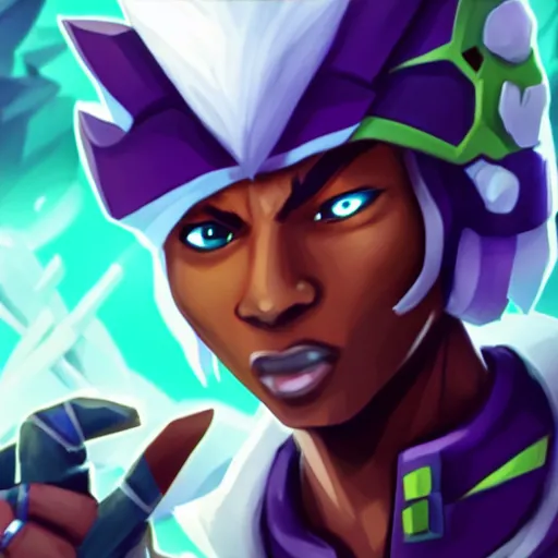 Image similar to Ekko from League of Legends