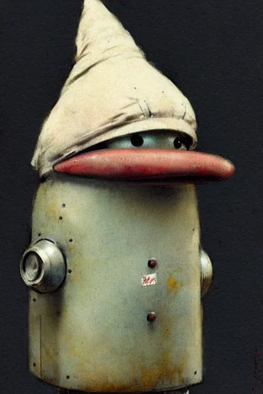 Image similar to ( ( ( ( ( 1 9 5 0 s robot knome very fat. muted colors. ) ) ) ) ) by jean - baptiste monge!!!!!!!!!!!!!!!!!!!!!!!!!!!!!!