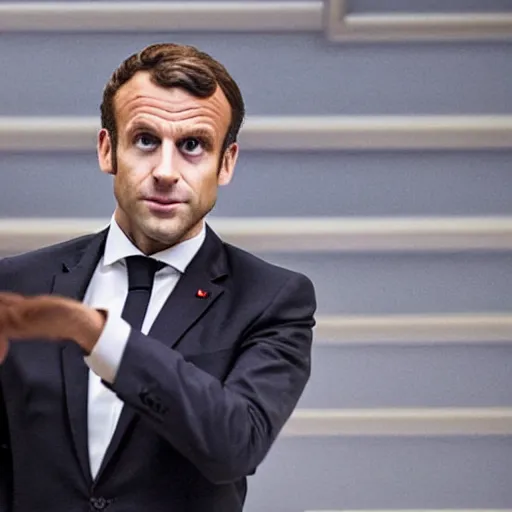 Prompt: film still Emmanuel Macron in the big short (2015)