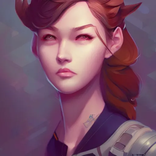 Image similar to a portrait of a female future soldier, art by lois van baarle and loish and ross tran and rossdraws and sam yang and samdoesarts and artgerm and saruei and disney, digital art, highly detailed, intricate, sharp focus, trending on artstation hq, deviantart, unreal engine 5, 4 k uhd image