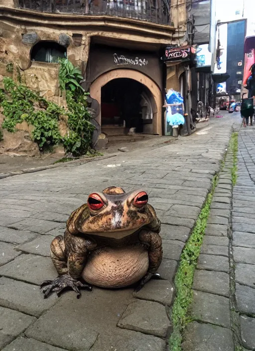 Prompt: Toad hobbit,sezam street