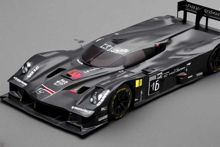 Prompt: black cadillac blackwing 2023. ct5-v GT3 LMP1 car racing on dimly lit track overcast skies raining. headlights illuminating track, volumetric lighting cinematic vray photo muted colors dark cinematic. dark photo. front side view uncropped centered. artstation trending dramatic harsh lighting low exposure, motion blur, dof
