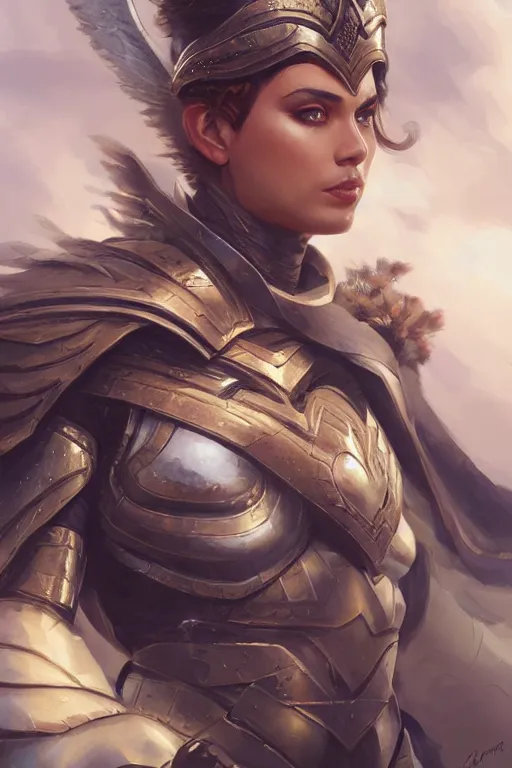 Image similar to amazon valkyrie athena, d & d, fantasy, portrait, highly detailed, headshot, digital painting, trending on artstation, concept art, sharp focus, illustration, art by artgerm and greg rutkowski and magali villeneuve