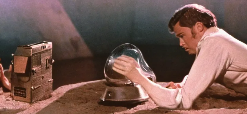 Image similar to film still from the pit and the pendulum ( 1 9 6 1 ), pathecolor, 4 0 mm panavision wide - angle lens