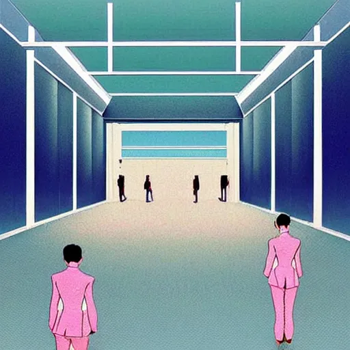 Prompt: a portal to a different dimension digital art by hiroshi nagai