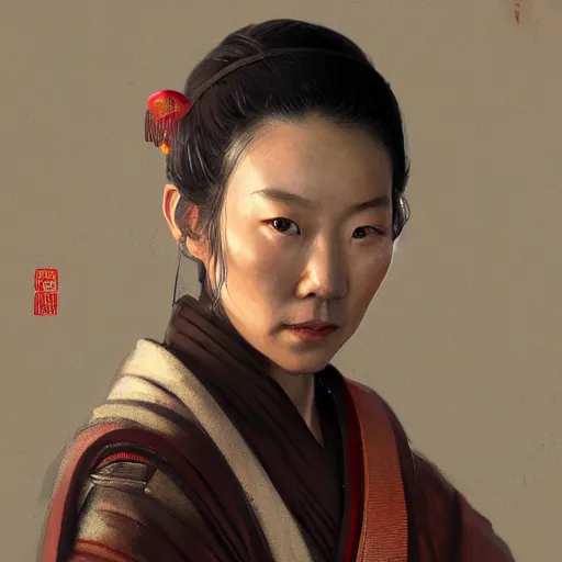 Prompt: A portrait of a Chinese old beauty in her 80’s, star wars art, art by greg rutkowski, matte painting, trending on artstation