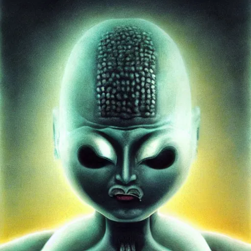 Prompt: naraka buddhist demon korean female, happy alien, high tech armor, tubular creature, blood vessels, no face, dystopian surrealism, alex ries zdzisław beksinski, symmetrical long head, smooth marble surfaces, smooth marble surfaces, detailed ink illustration, detailed ink illustration, raiden metal gear, cinematic smooth stone, deep aesthetic