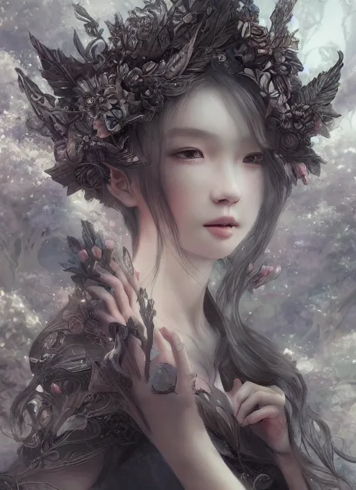 Prompt: a wandering mind, beautiful, fantasy, intricate, elegant, highly detailed, digital painting, artstation, concept art, smooth, sharp focus, illustration, art by Wenqing Yuumei Yan