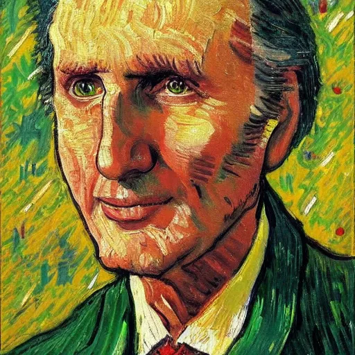 Prompt: a painting of alan alda from mash, trending on artstation, impressionist style, van gogh