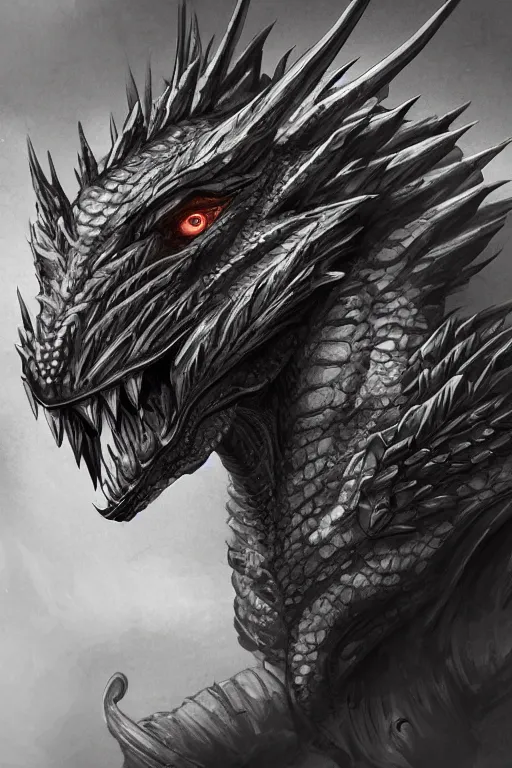 Image similar to dragon, highly detailed, d & d, fantasy, portrait, highly detailed, headshot, digital painting, trending on artstation, concept art, sharp focus, illustration, art by nils hamm