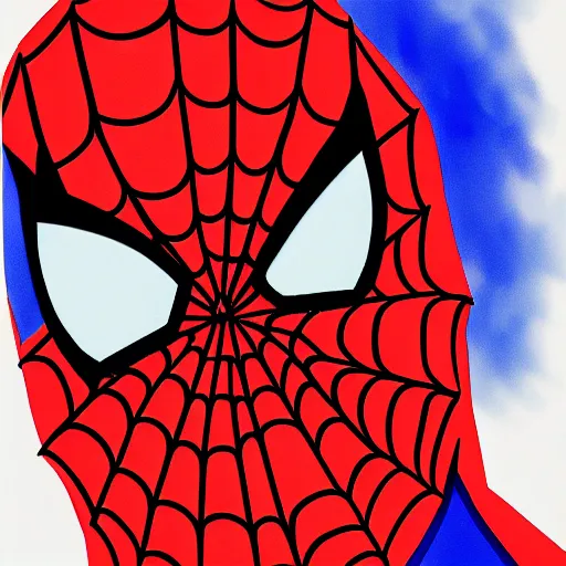 Prompt: spider - man portrait, in the style of ascher, clemens