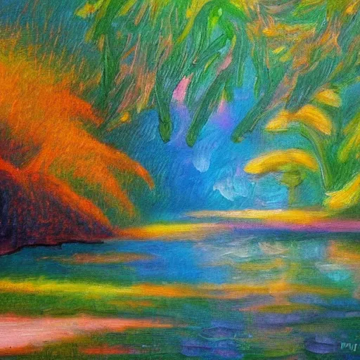 Prompt: impressionist painting on the theme of serenity