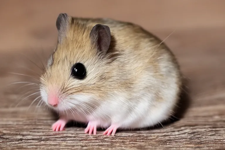 Image similar to a cute baby hamster in a shoe