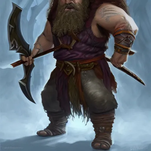 Image similar to ultrarealistic, ultradetailed, pathfinder character portrait, fierce bearded dwarf, face and body clearly visible, very very very ultradetailed, warrior, ((((battle axe)))), scary, long hair, DnD art, epic fantasy style art, fantasy epic digital art, epic fantasy art, hearthstone style art