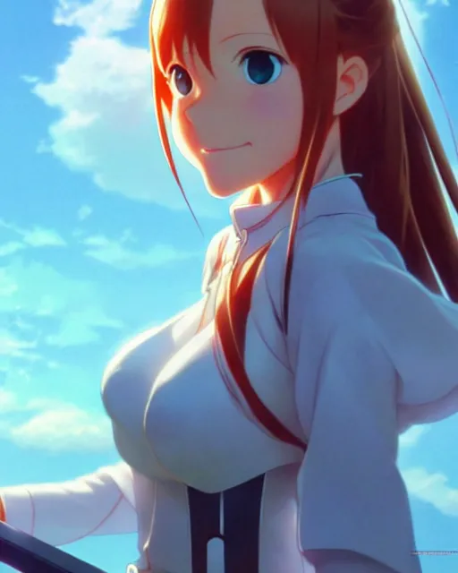 Image similar to pixar movie still photo of asuna from sao, asuna by a - 1 pictures, by greg rutkowski, artgerm, gil elvgren, rossdraws, enoch bolles, glossy skin, pearlescent, anime, very coherent, maxim magazine, trending