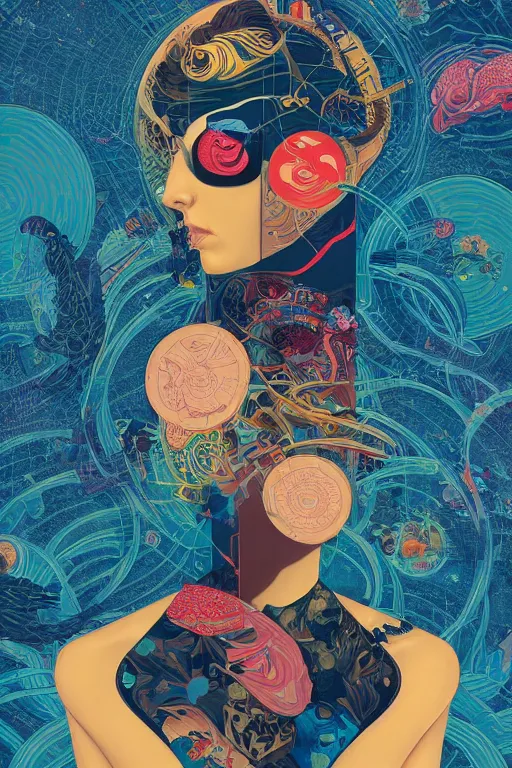 Image similar to portrait of godel's completeness theorem, by tristan eaton, victo ngai, peter mohrbacher, artgerm,