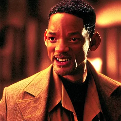 Image similar to A still of Will Smith as Neo from The Matrix Reloaded. Extremely detailed. Beautiful. 4K. Award winning.