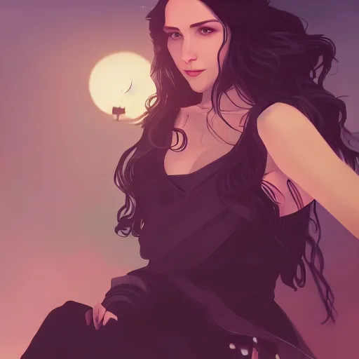 Prompt: Yennefer, ambient lighting, 4k, alphonse mucha, lois van baarle, ilya kuvshinov, rossdraws, artstation