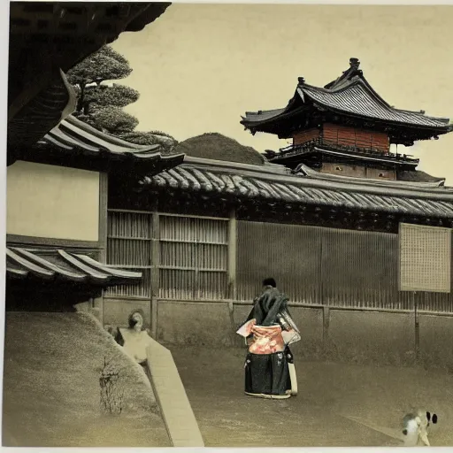 Image similar to vintage photo of edo era japan, realistic, high detail, cinematic