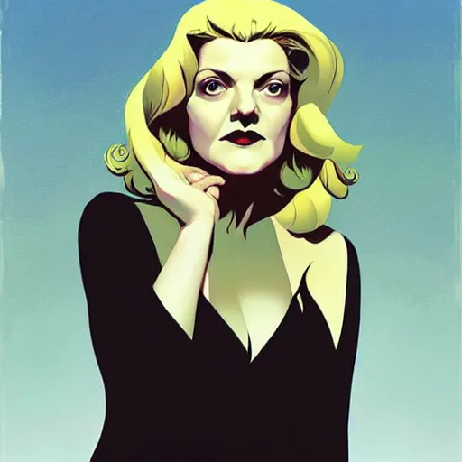 Image similar to comic art by joshua middleton, actress, sheryl lee as laura palmer in the tv show, twin peaks,