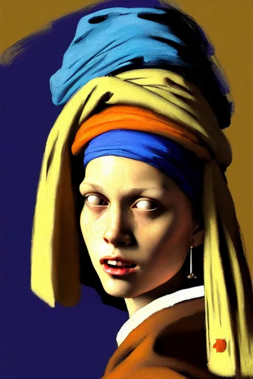 Image similar to full character portrait not the girl with the pearl earring in the style of half - life 2 team fortress 2 scout video game character art character design, painting by gaston bussiere, katsuya terada, nc wyeth, greg rutkowski, craig mullins, vermeer, frank frazetta, mucha, tom of finland, trending on artstation, jeffery catherine jones