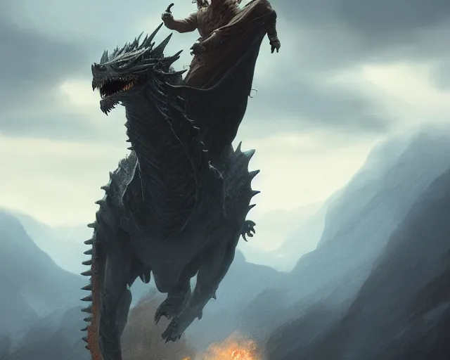 Prompt: 5 5 mm portrait photo of liam neeson riding a dragon. magical atmosphere. art by greg rutkowski. highly detailed 8 k. intricate. lifelike. soft light. nikon d 8 5 0.