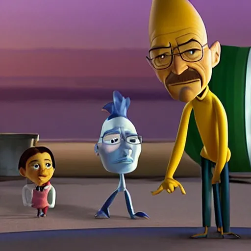 Image similar to A still of Walter White in Meet The Robinsons (2007)