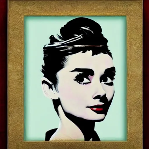 Image similar to audrey hepburn art by hans rottenhammer