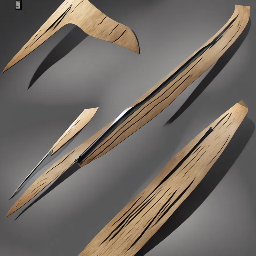 Image similar to single samurai sword ; designed by c. a. k. e., marc newsom, zaha hadid, blond ltd, layer design ; natural materials ; industrial design ; behance ; le manoosh ; pinterest ; if design award ; reddot design award