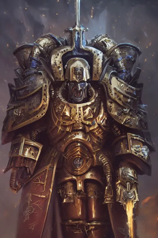 Image similar to queen portrait heros warhammer 4 0 k horus heresy fanart - the primarchs emperor by johannes helgeson animated with vfx concept artist & illustrator global illumination ray tracing hdr fanart arstation zbrush central hardmesh 8 k octane renderer comics stylized