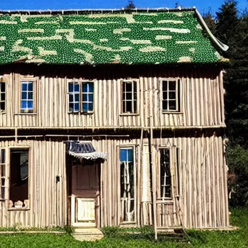 Prompt: house made of cucumbers