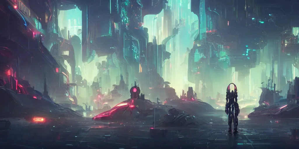 Image similar to cyberpunk world as seen from outer space concept art by pete mohrbacher and artgerm and wlop and greg rutkowski, digital art, highly detailed, intricate, sci-fi, neon colors, sharp focus, Trending on Artstation HQ, deviantart, unreal engine 5, 4K UHD image