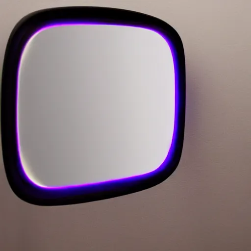 Image similar to mirror infront of mirror reflecting a small purple light infinitely, 4k, 40nm lens