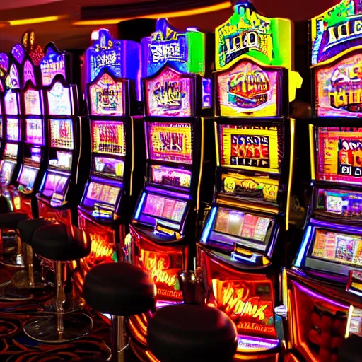 Image similar to obnoxious slot machine, flashy, las vegas