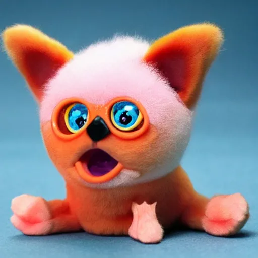 Image similar to uncanny corgi furby toy from a horrifying nightmare, junji ito, david lynch