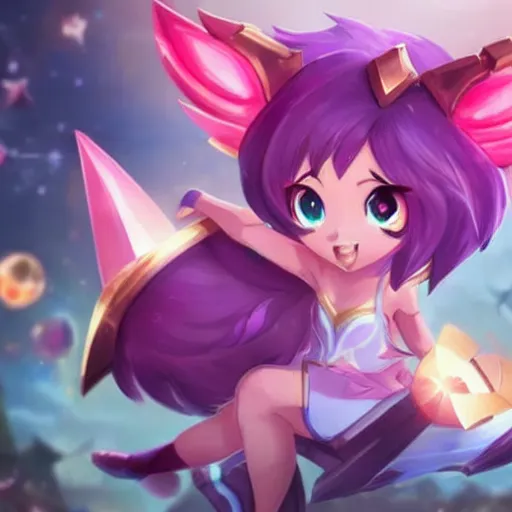 Prompt: league of legends star guardian, cute