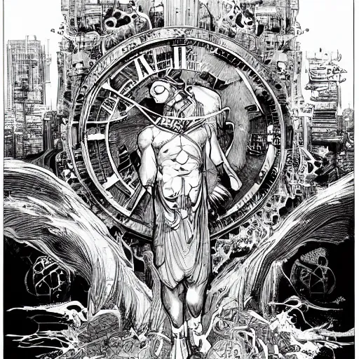 Image similar to the god of time by kim jung gi