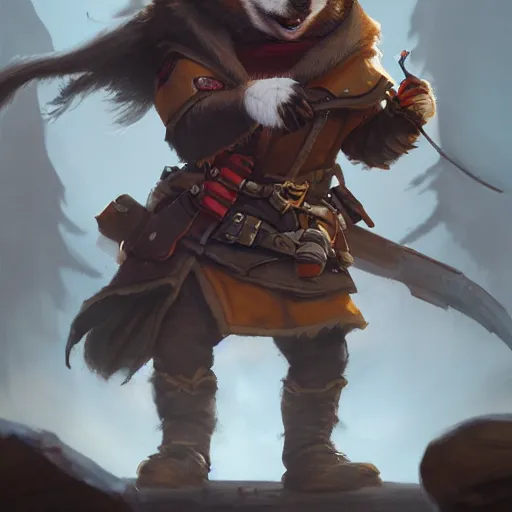 Prompt: corgi rogue, d & d character, hyperrealistic, extremely detailed digital illustration, greg rutkowski, artgerm, trending on artstation, masterpiece, award - winning, 8 k