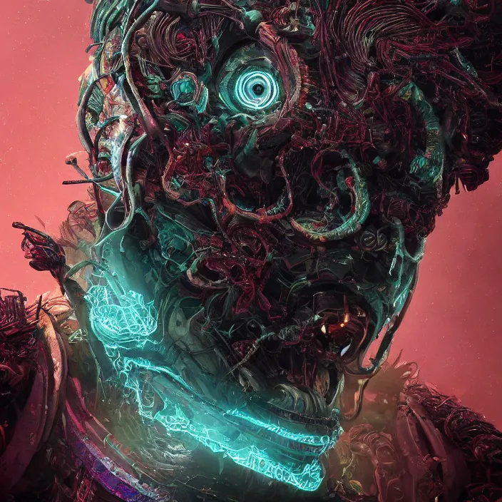 Image similar to portrait of Jake Gyllenhaal as Ilidan Stormrage. intricate abstract. intricate artwork. nightmare fuel. by Tooth Wu, wlop, beeple, dan mumford. octane render, trending on artstation, greg rutkowski very coherent symmetrical artwork. cinematic, hyper realism, high detail, octane render, 8k, iridescent accents