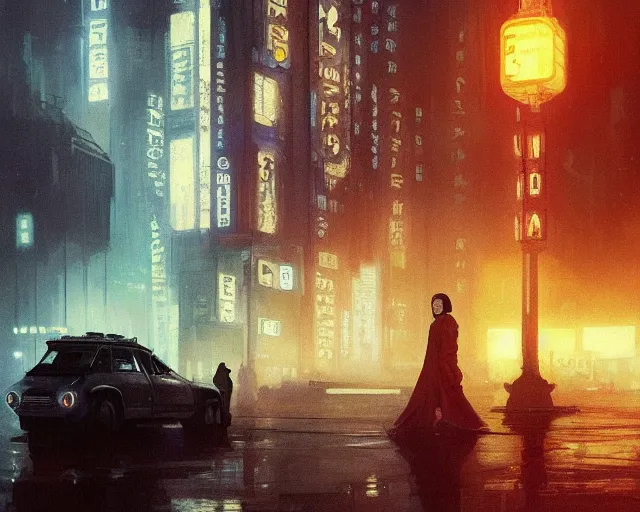 Image similar to 2 0 1 8 blade runner movie still girl look at the cityscape from roof perfect face fine realistic face pretty face neon puffy jacket blue futuristic sci - fi elegant by denis villeneuve tom anders zorn hans dragan bibin thoma greg rutkowski ismail inceoglu illustrated sand storm alphonse mucha