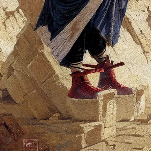 Prompt: STAR TREK SPORTS shoes designed in ancient Greece, (SFW) safe for work, photo realistic illustration by greg rutkowski, thomas kindkade, alphonse mucha, loish, norman rockwell