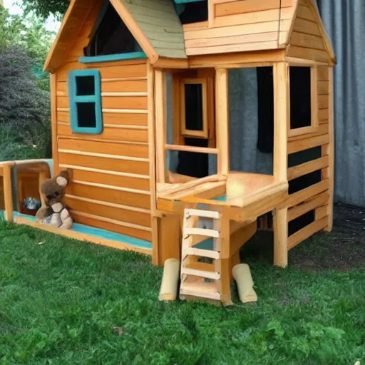 Image similar to child wooden play house pinterest