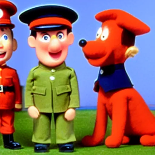 Image similar to herman goering in postman pat, bbc