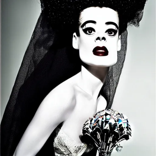 Image similar to bride of frankenstein, mario testino photography