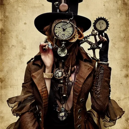 Image similar to steampunk wizard, by brooke shaden and alberto seveso and eve ventrue and john salminen and tim okamura, trending on artstation hq, deviantart, pinterest, 4 k uhd image