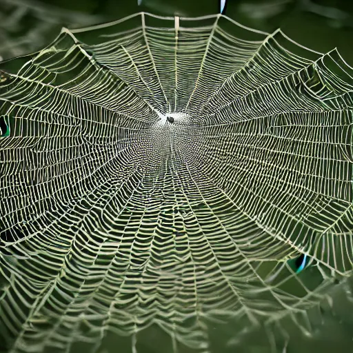 Image similar to hypnotic spider web crawling with many spiders. high details. volumetric lighting. high DOF. unreal engine. artstation trending. photorealistic