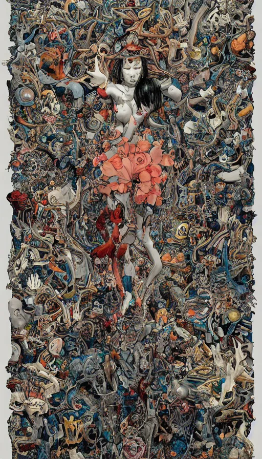 Prompt: The end of an organism, by James Jean