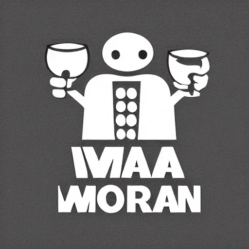 Prompt: a logo that says “vodka man”