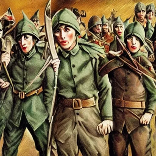 Image similar to elves in world war 2
