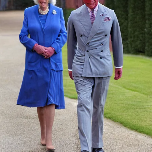 Image similar to prince charles wearing a dress